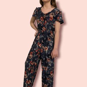 Jumpsuit Size Large Blue Floral